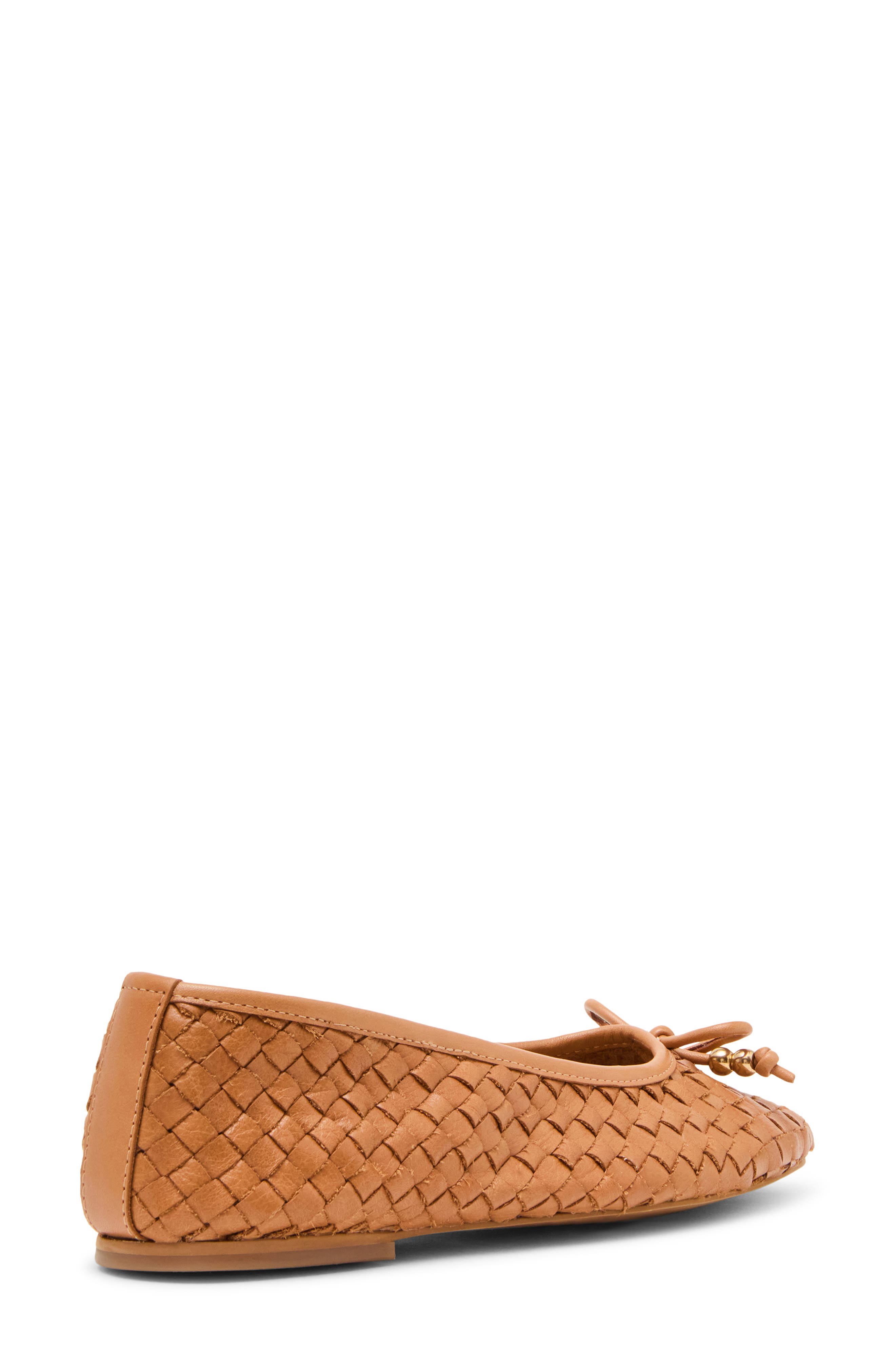 Divy Woven Ballet Flat, Alternate, color, COGNAC LEATHER