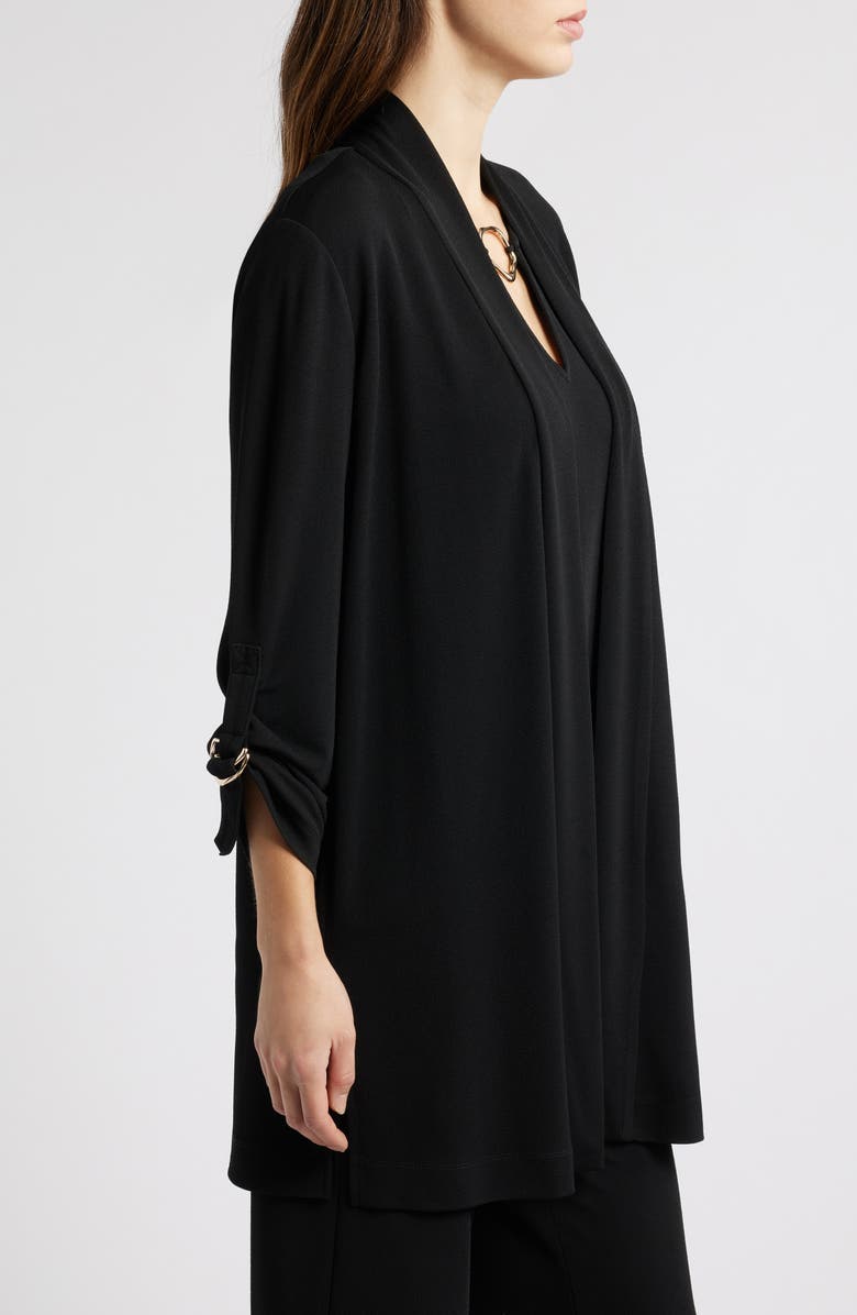 Anne Klein Cool Crepe Open Front Jacket, Alternate, color, 