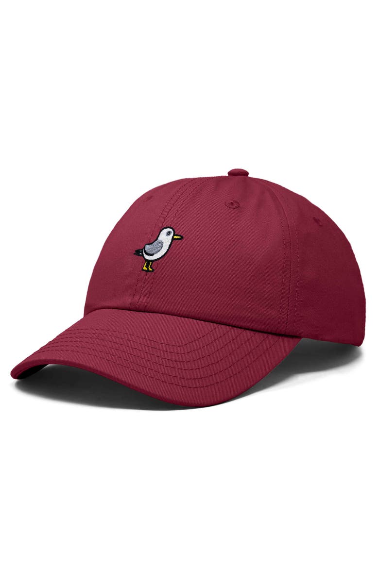 Seagull Embroidered Everyday Cap, Alternate, color, Maroon