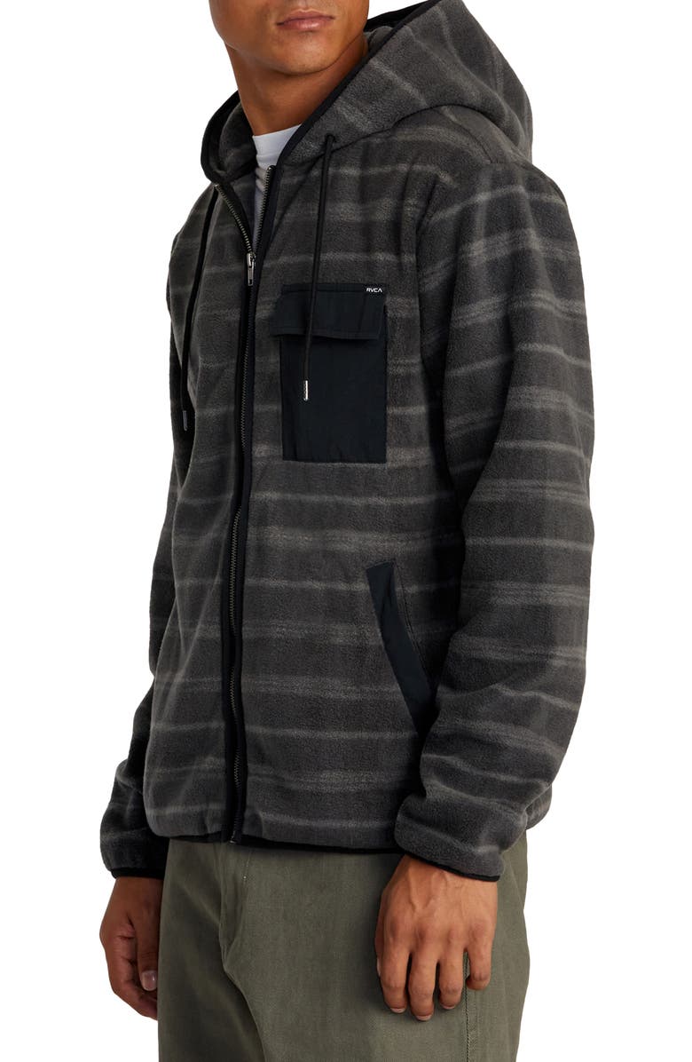 RVCA Hawthorne Front-Zip Fleece Hoodie, Alternate, color, 