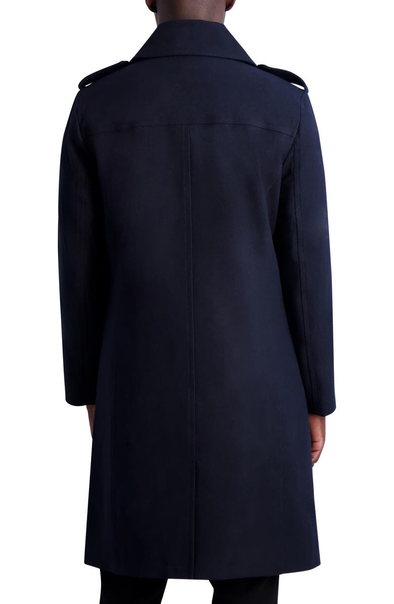 KARL LAGERFELD PARIS Trench Coat, Alternate, color, Navy