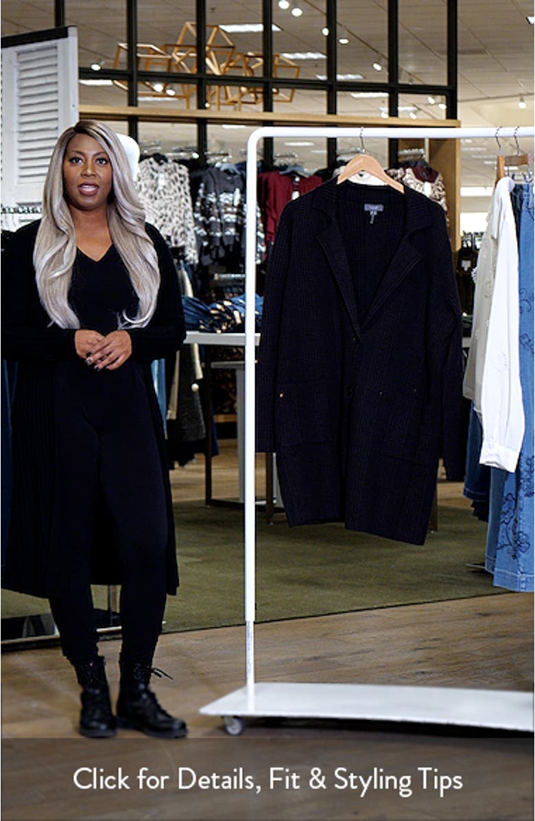 Lina Glen Plaid Jacquard Sweater Coat, sales video thumbnail