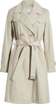 Via Spiga Water Resistant Cotton Blend Trench Coat
