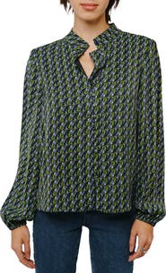 CIEBON Maive Printed Button-Up Top