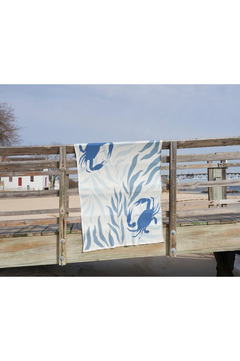 Just Claw it a Day Woven Knit Throw Blanket 50" x 60", Alternate, color, Blue