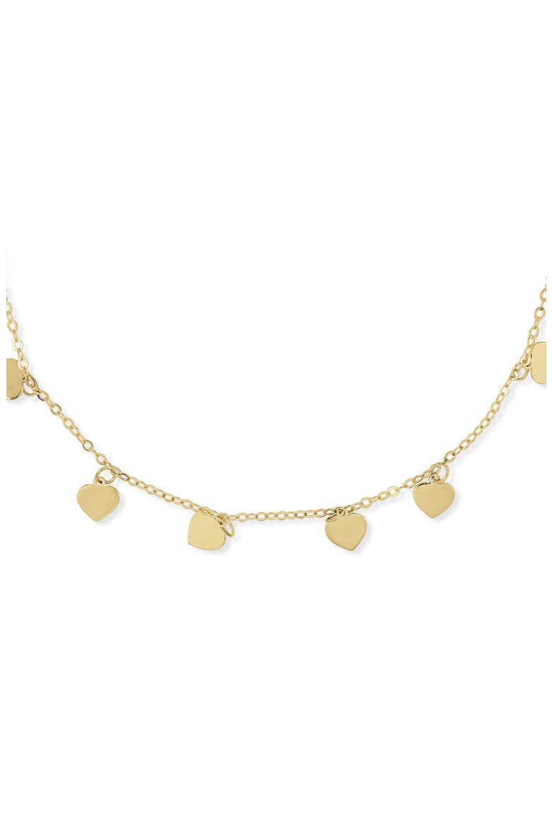 14K Gold Fringe Heart Chain Bracelet, Alternate, color, 14K YELLOW GOLD