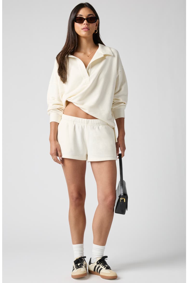 Polo Collar Sweatshirt, Alternate, color, JET STREAM