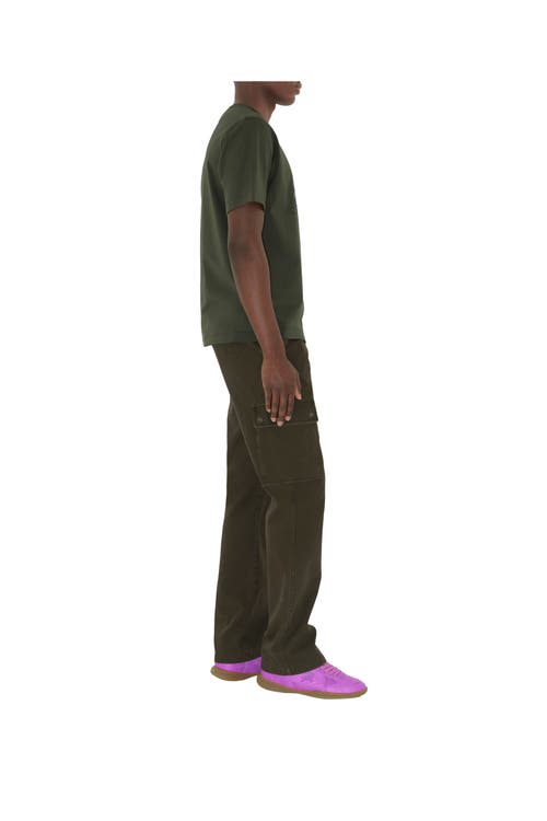 Burberry Cotton Cargo Trousers Brown In Green