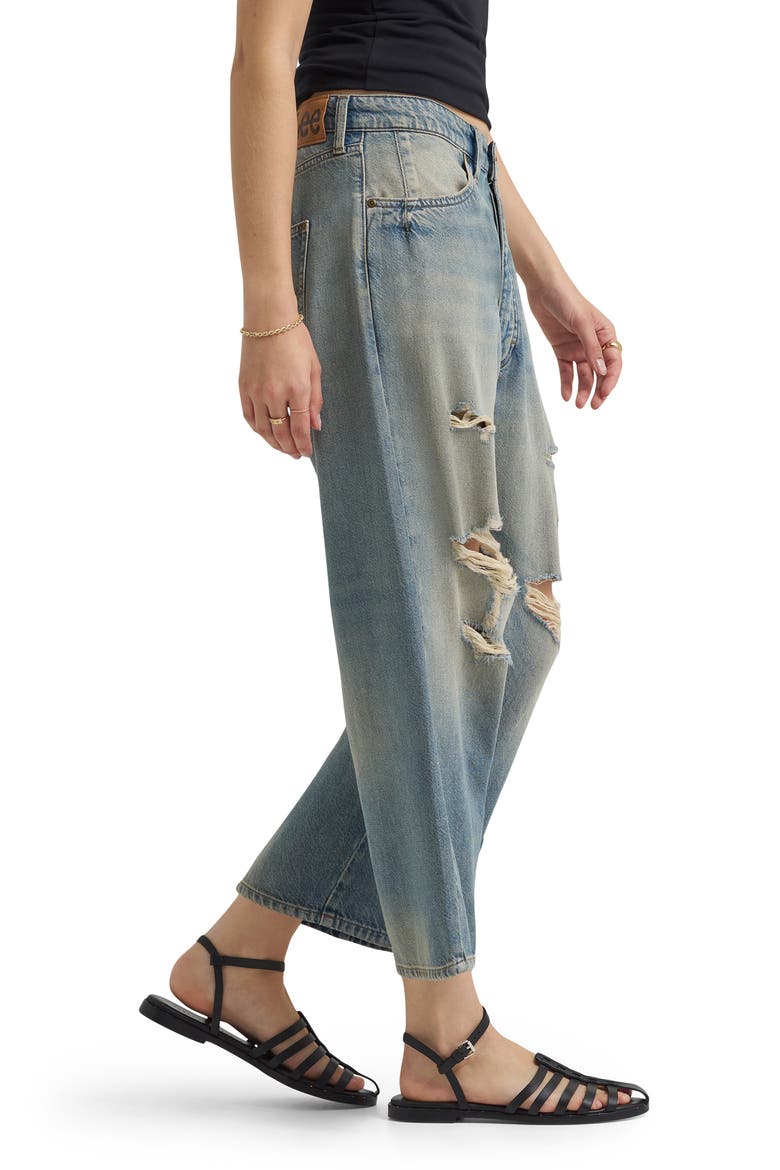 Ripped Crop Loose Fit Jeans, Alternate, color, WESTERN BLUES DX