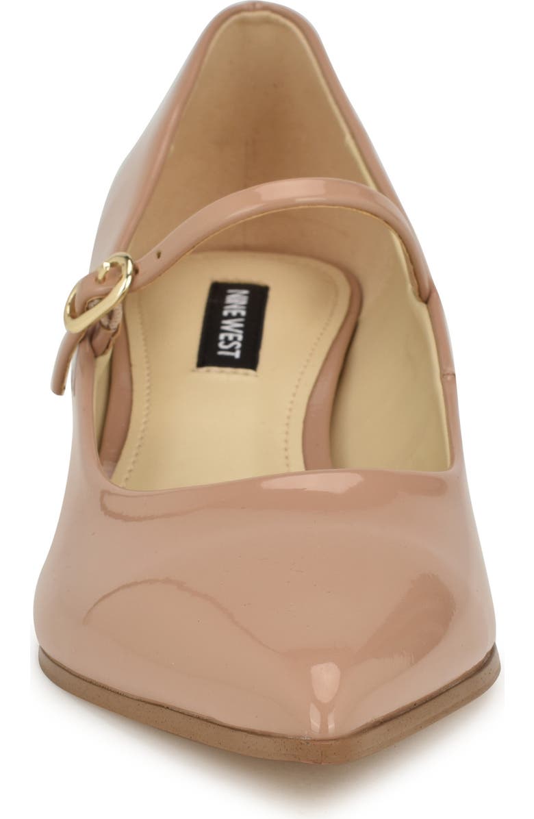 Nine West Prix Mary Jane Pointed Toe Pump, Alternate, color, Dark Natural