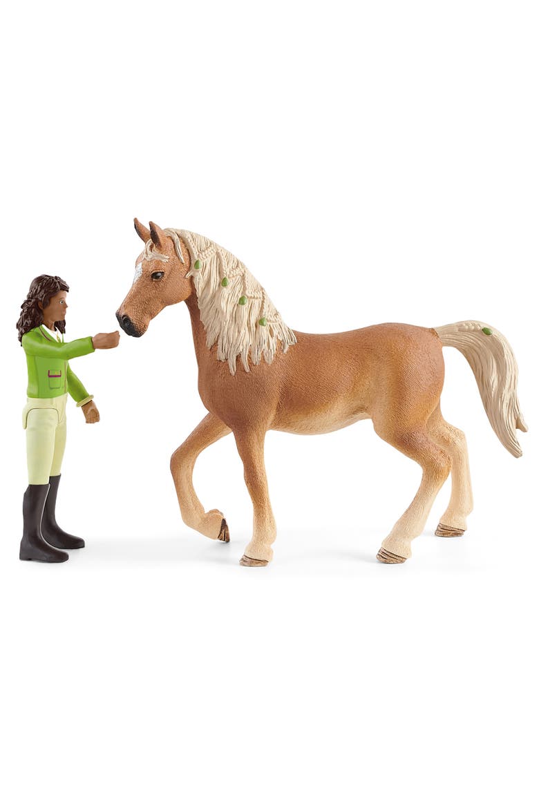 Horse Club Sarah & Mystery Rider Figurine Playset, Alternate, color, Multicolored
