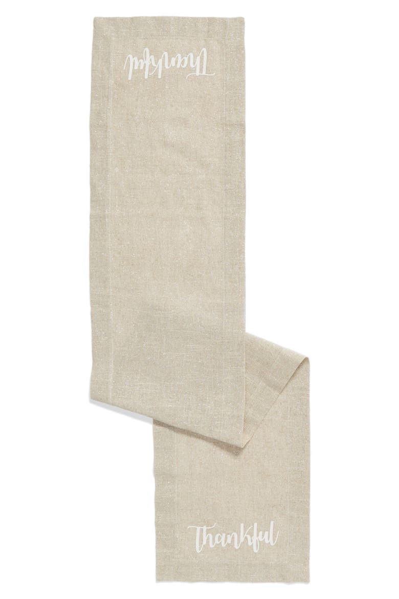 Thankful Table Runner, Main, color, NATURAL