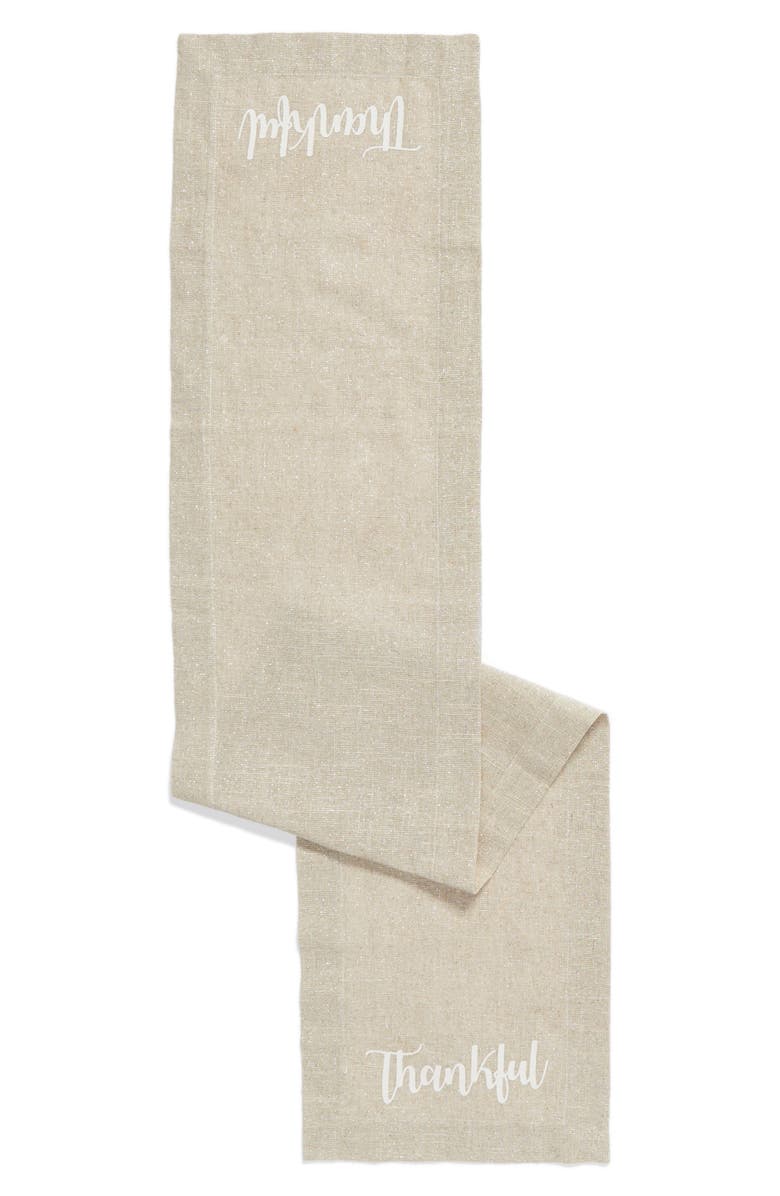 Levtex Thankful Table Runner, Main, color,