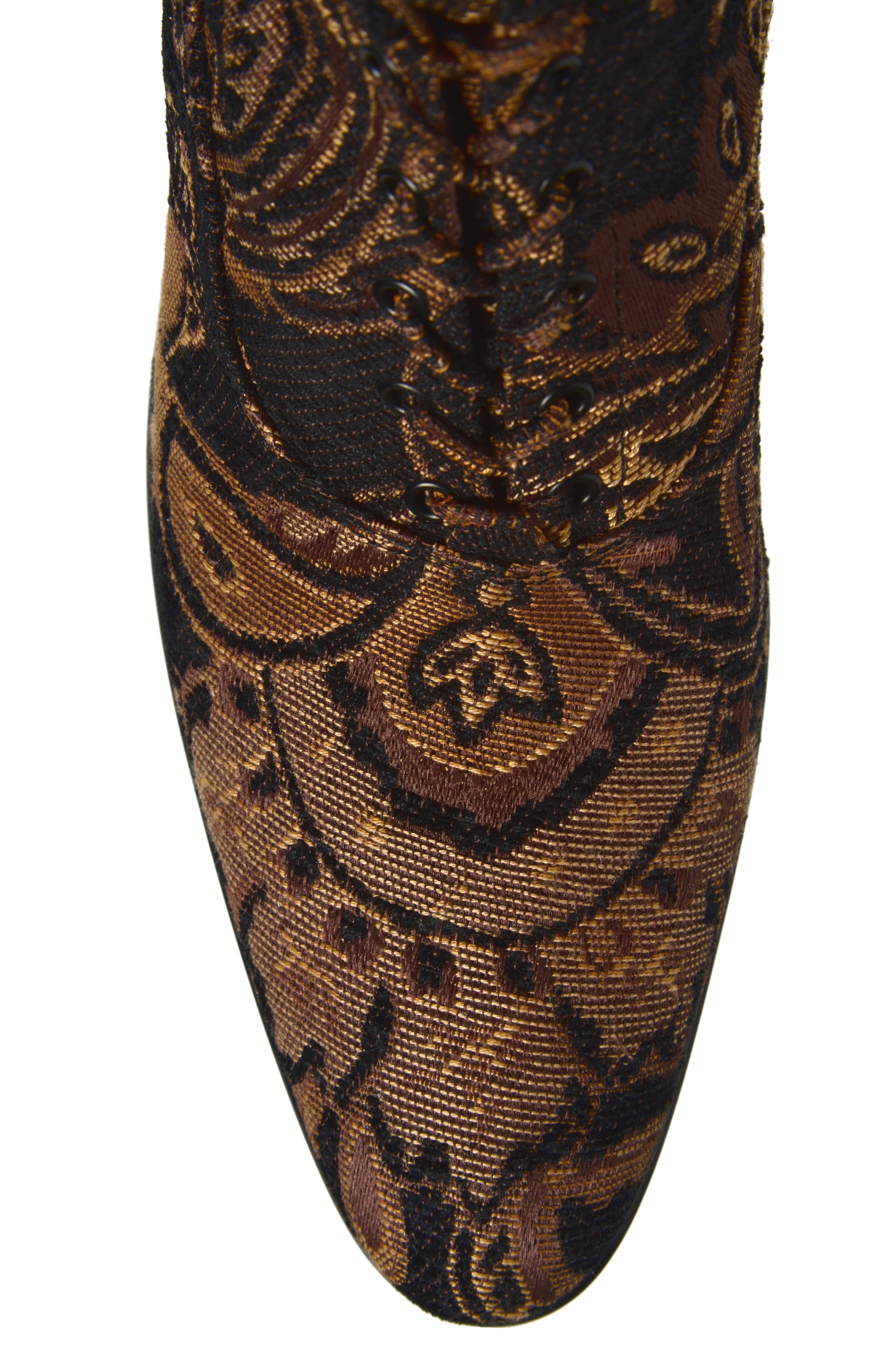 Archille Boot, Alternate, color, BEIGE BLACK TAPESTRY
