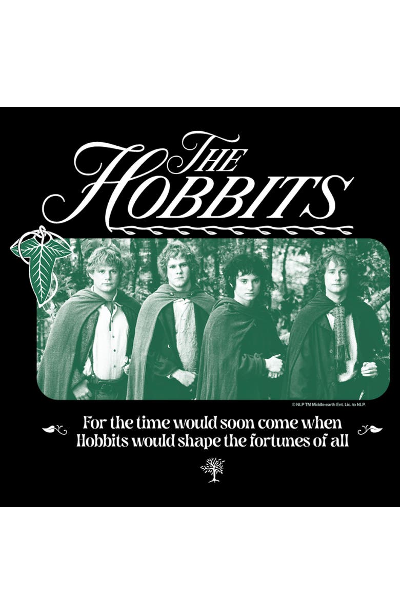 The Lord of the Rings Men's The Lord of the Rings The Hobbits Quote Graphic T-Shirt, Alternate, color, Black