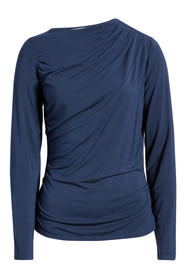Asymmetric Boat Neck Top, Alternate, color, MIDNIGHT