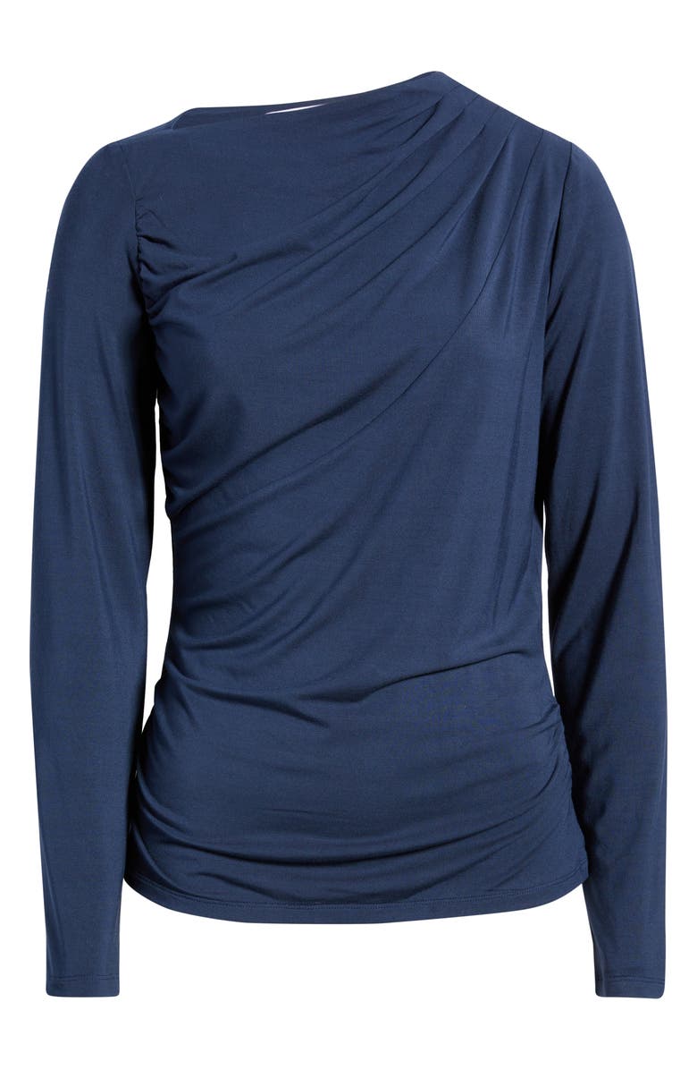 CITY BLUES Asymmetric Boat Neck Top, Alternate, color, Midnight