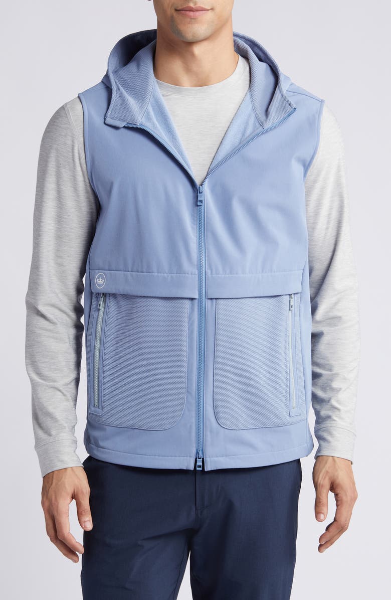 Peter Millar Via Hooded Zip-Up Vest, Alternate, color, 