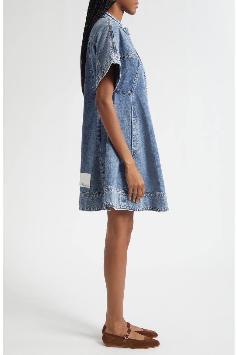 Cotton Denim Dress, Alternate, color, WASHED MEDIUM BLUE