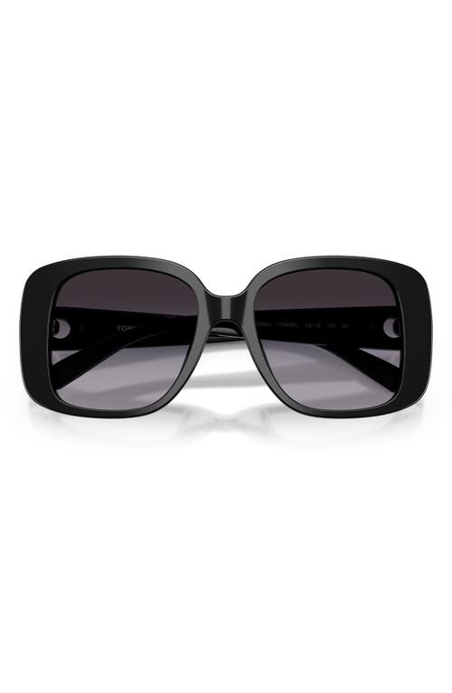 Tory Burch 53mm Gradient Square Sunglasses In Black
