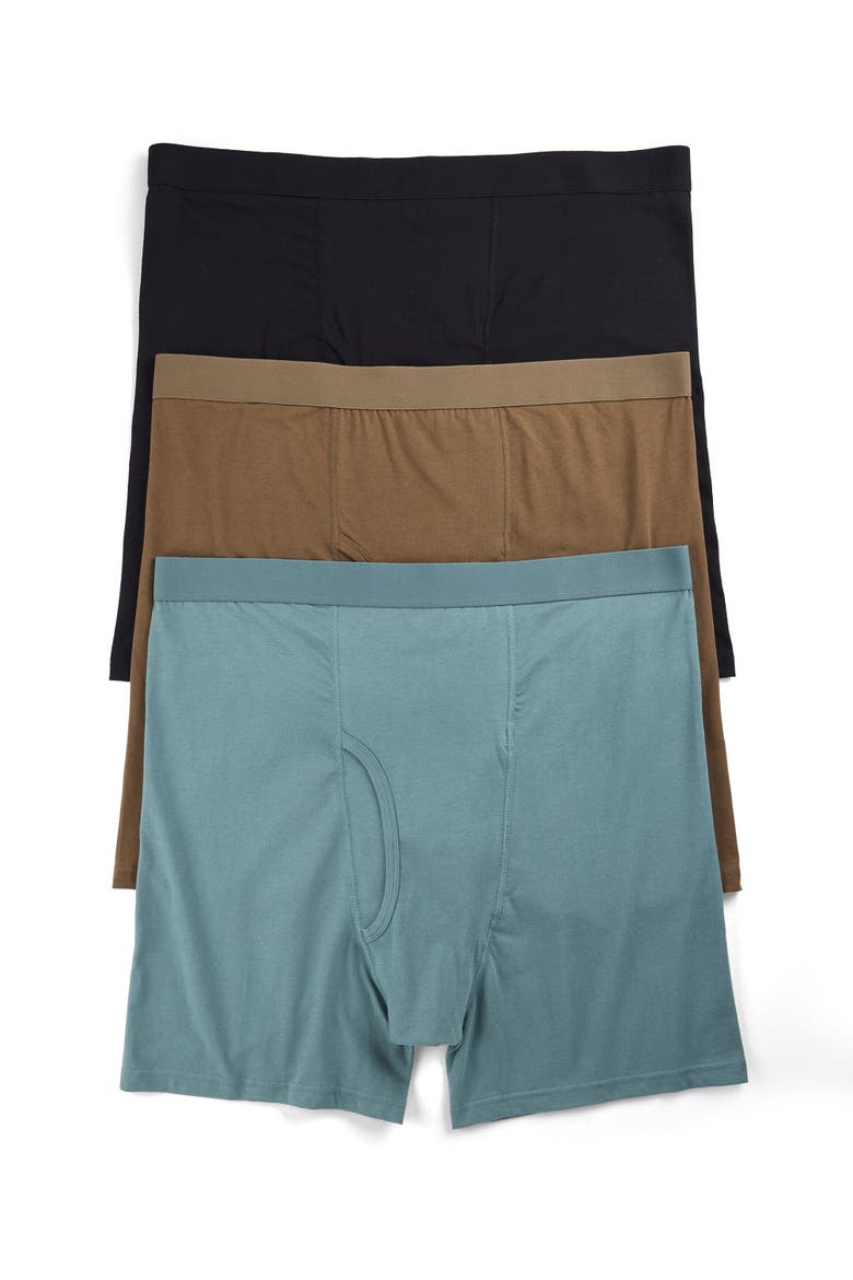 Big & Tall 3-pk Active Stretch Boxer Briefs, Main, color, WOODCHIP