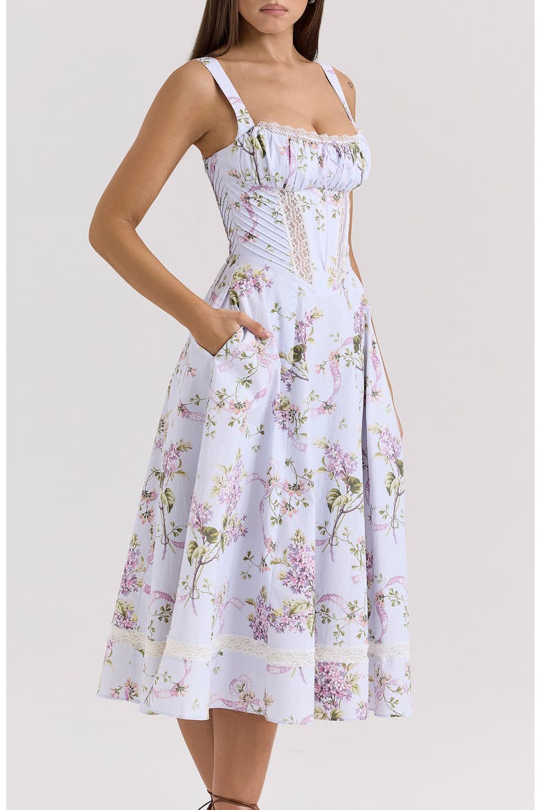 Kim Midi Sundress, Alternate, color, PINK FLORAL PRNT
