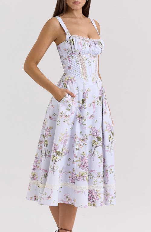 Shop House Of Cb Kim Midi Sundress In Pink Floral Prnt