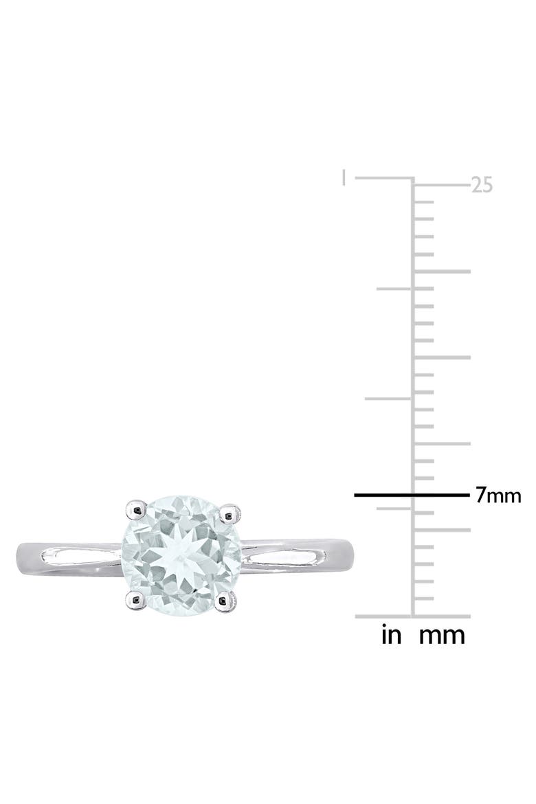 Aquamarine Solitaire Ring, Alternate, color, BLUE