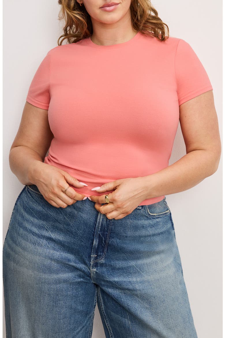 Super Stretch Baby Tee, Alternate, color, LIGHT CORAL001