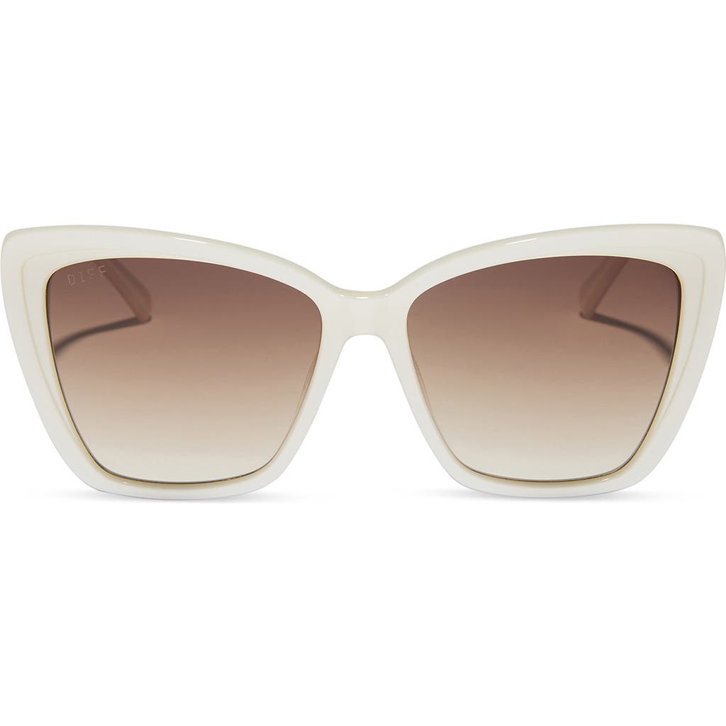 Diff Becky Ii 56mm Cat Eye Sunglasses In Brown