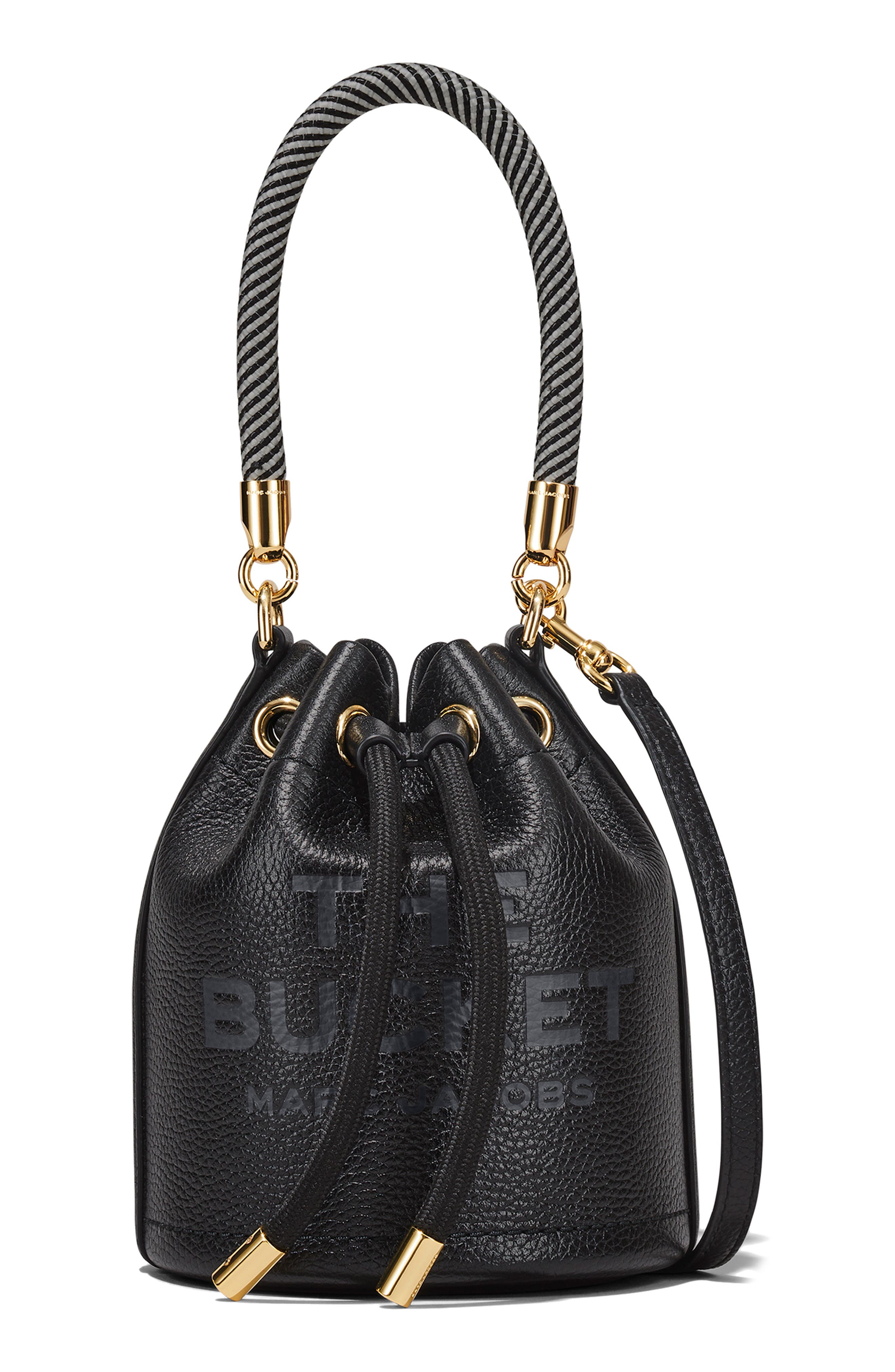 Marc Jacobs The Leather Mini Bucket Bag, Main, color, 