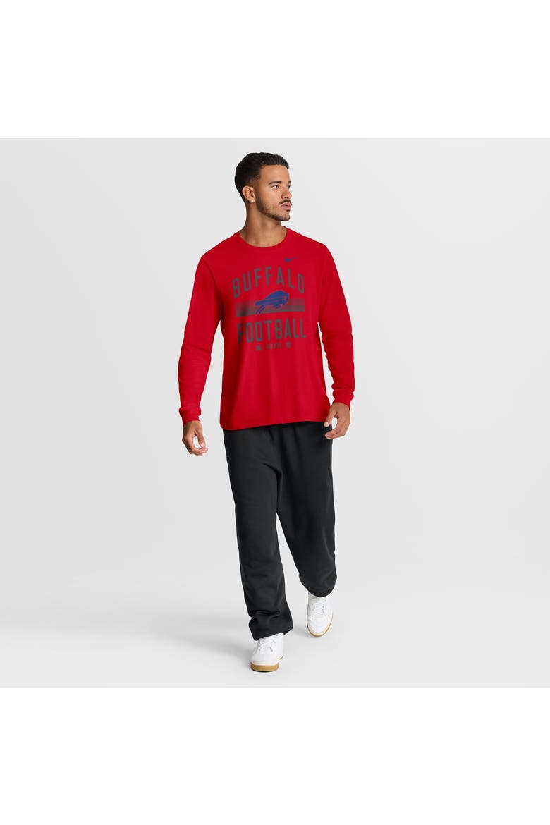 Men's Nike Red Buffalo Bills Always Prepared Essential Cotton Long Sleeve T-Shirt, Alternate, color, Red