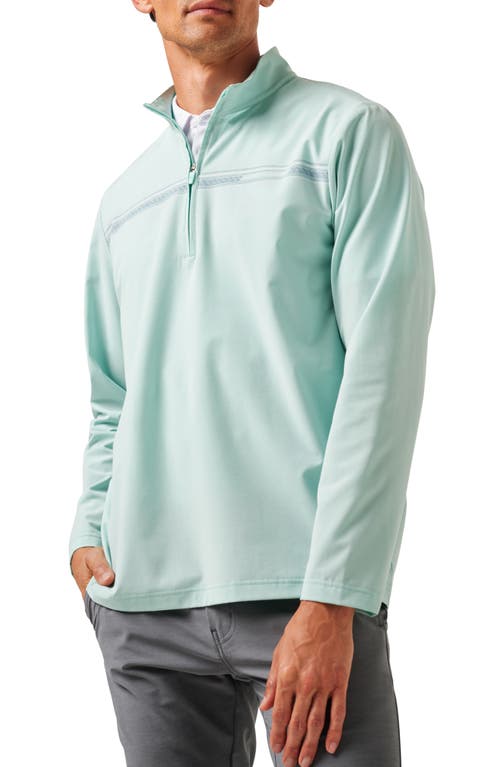 Travismathew On The Map Quarter Zip Pullover In Eggshell Blue