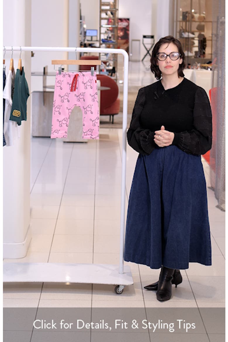 Poodle Print Drawstring Waist Pants video