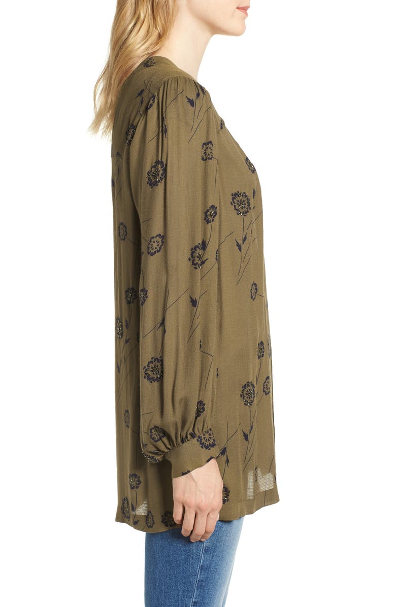 Hinge Embellished Floral Kimono, Alternate, color, 