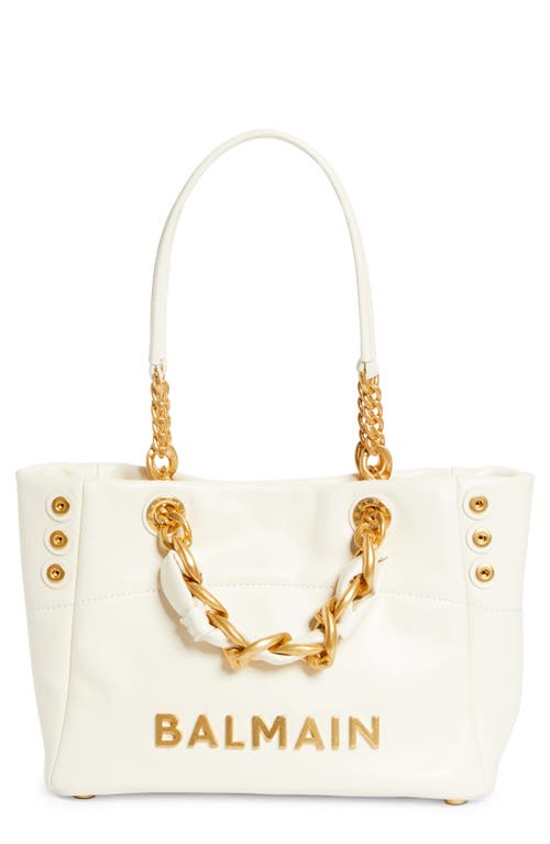Balmain Small 1945 Soft Cabas Crinkled Leather Tote