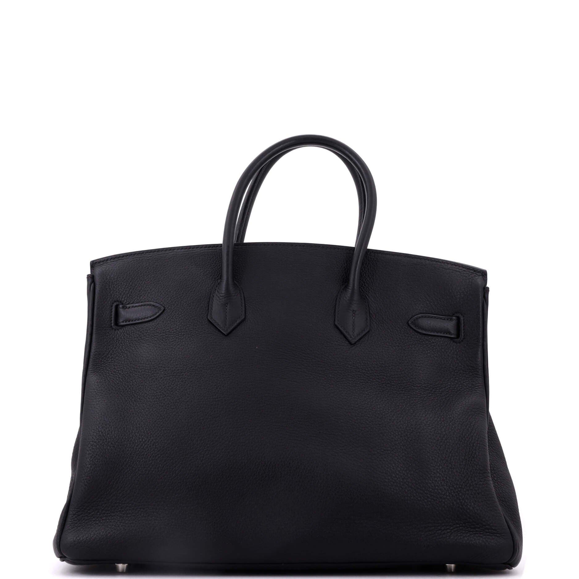 Birkin Handbag Black Clemence with Palladium Hardware 35, Alternate, color, Black