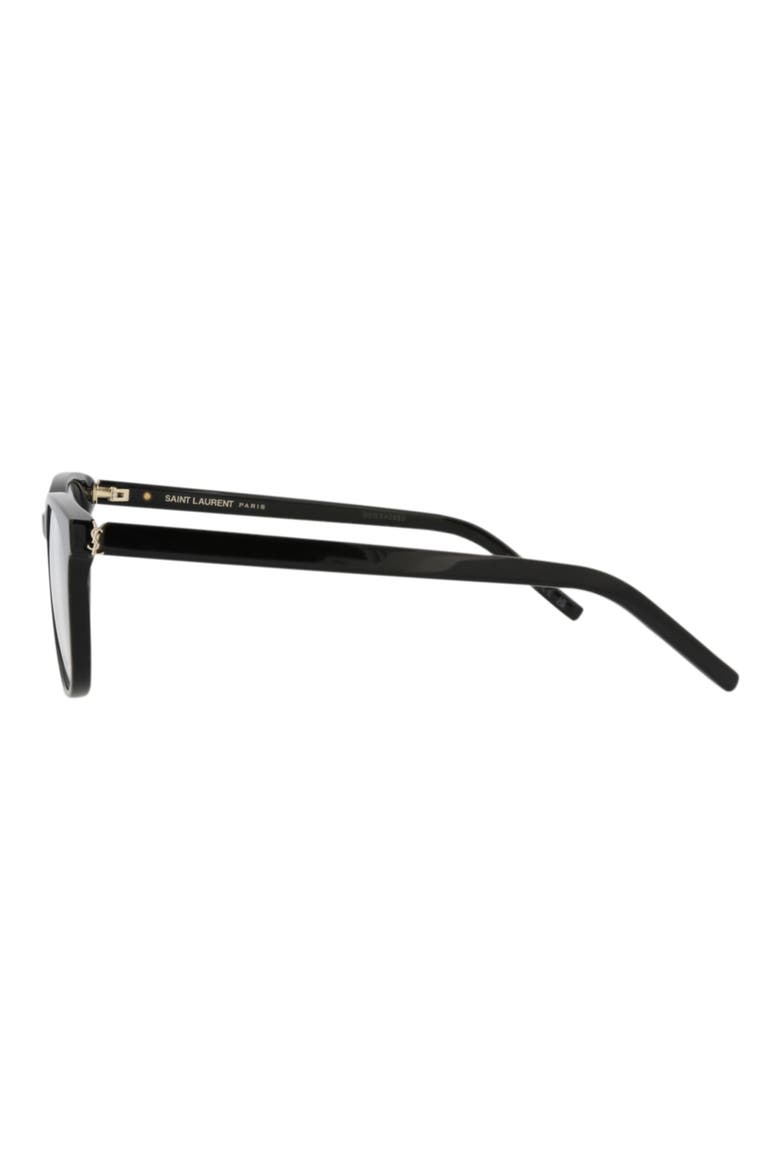 52mm Oval Optical Glasses, Alternate, color, BLACK BLACK TRANSPARENT