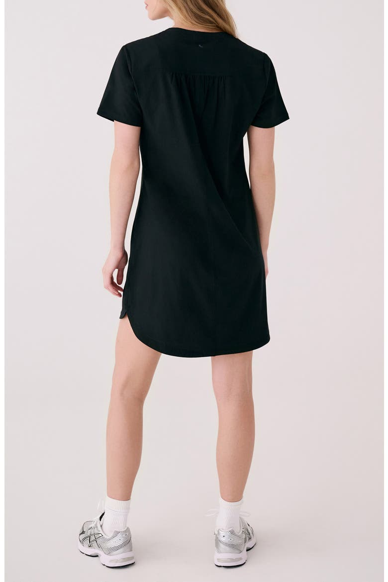 Olivie V-Neck Dress, Alternate, color, BLACK