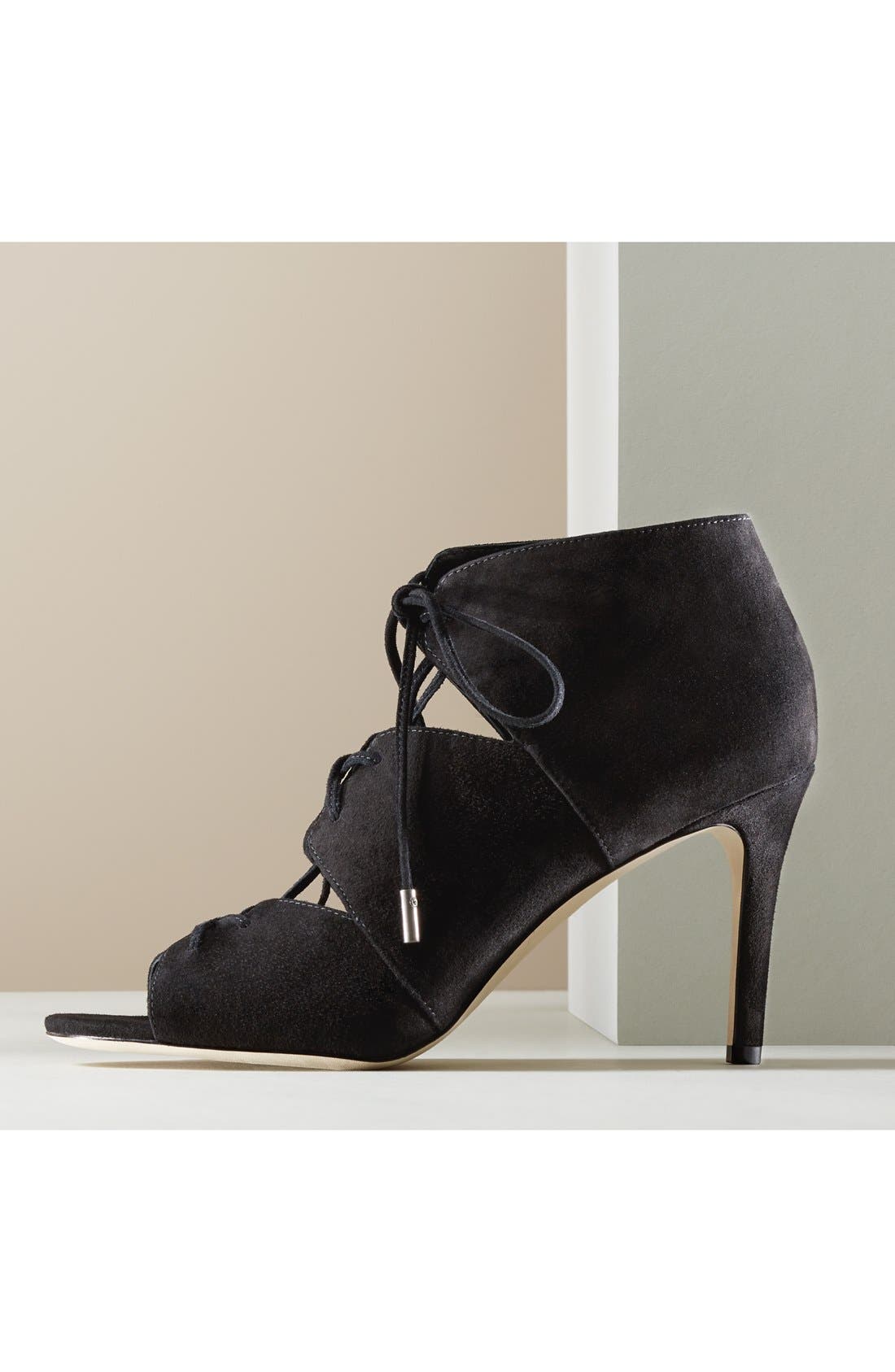 'Vibe' Lace-Up Pump, Alternate, color, BLACK