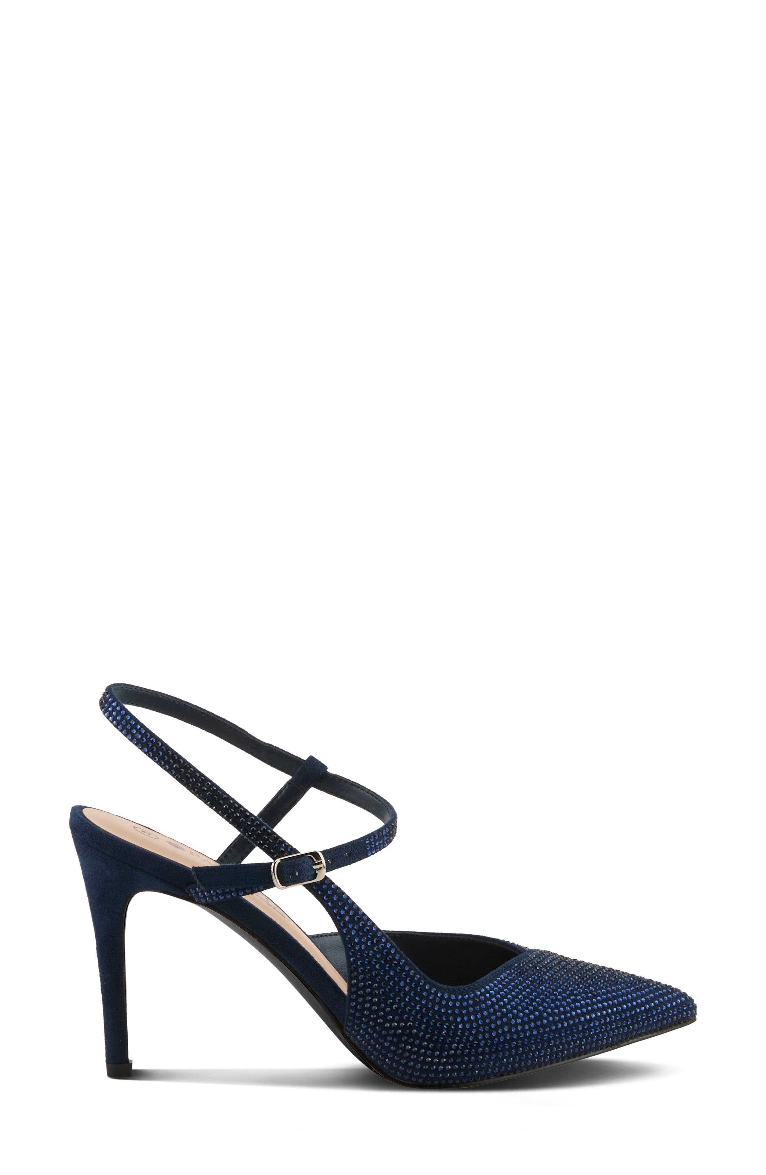 Elease Pointed Toe Pump, Alternate, color, NAVY