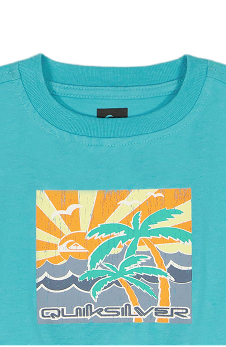 Quiksilver Kids' Graphic T-Shirt & Drawstring Shorts Set, Alternate, color, Turquoise
