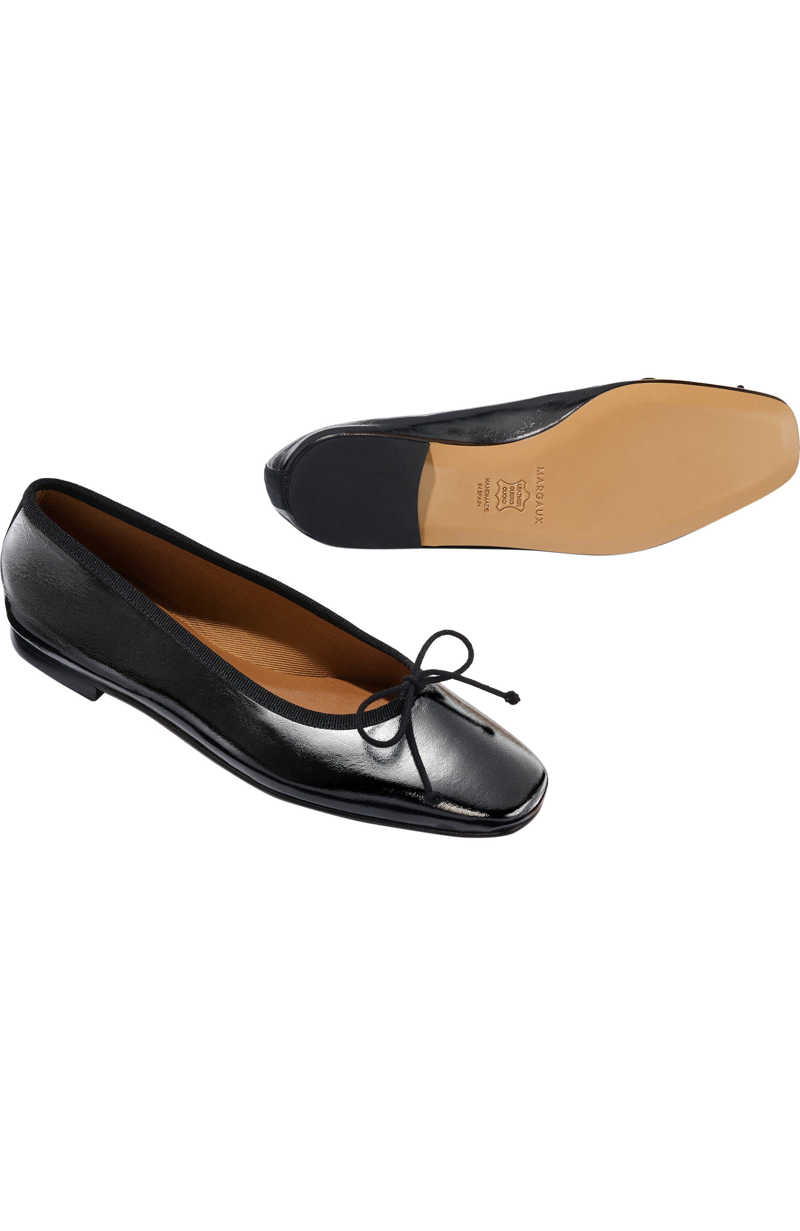 MARGAUX The Fonteyn Flat, Alternate, color, Black Crinkle-Gloss Nappa