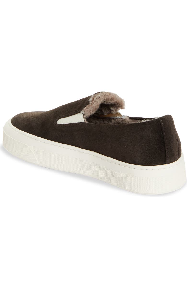 Common Projects Suede & Genuine Shearling Slip-On Sneaker, Alternate, color,