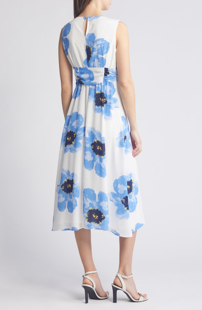 Anne Klein Floral Tie Belt Midi Dress, Alternate, color,