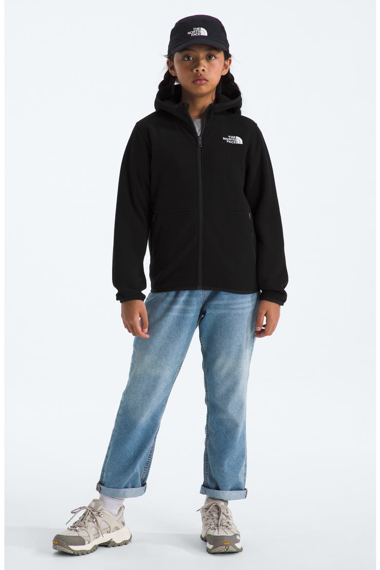 Kids' Glacier Polar Fleece Zip-Up Hoodie, Alternate, color, TNF BLACK