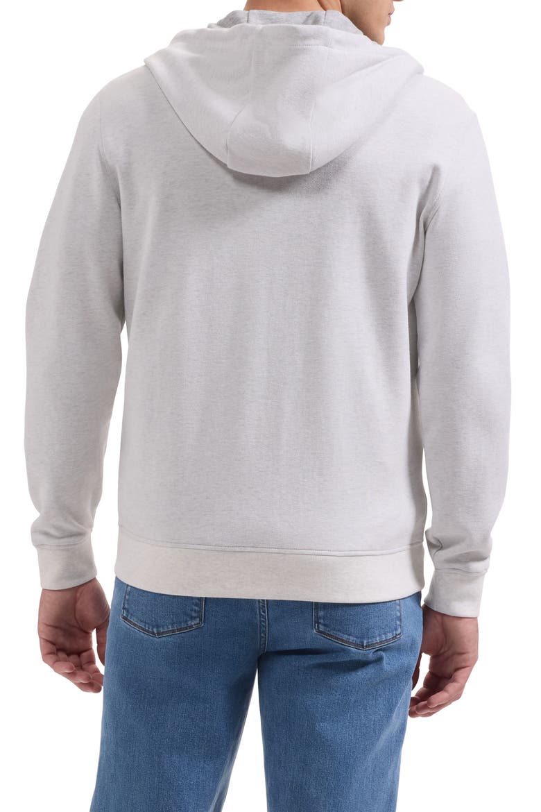 Piqué Zip Hoodie, Alternate, color, CHALK