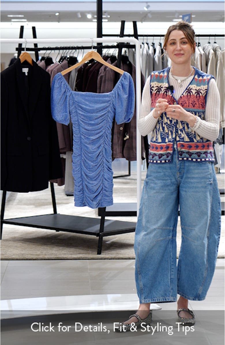 Metallic Ruched Minidress, sales video thumbnail