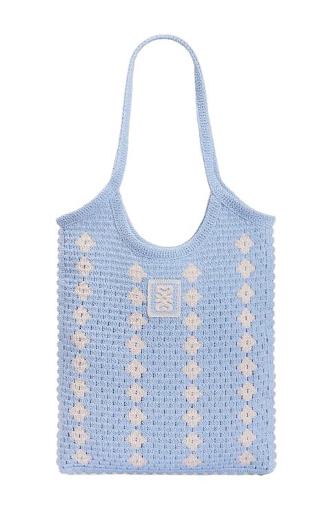 Two-tone crochet bag