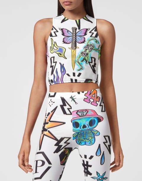 Crop Top Tattoo Monogram Women